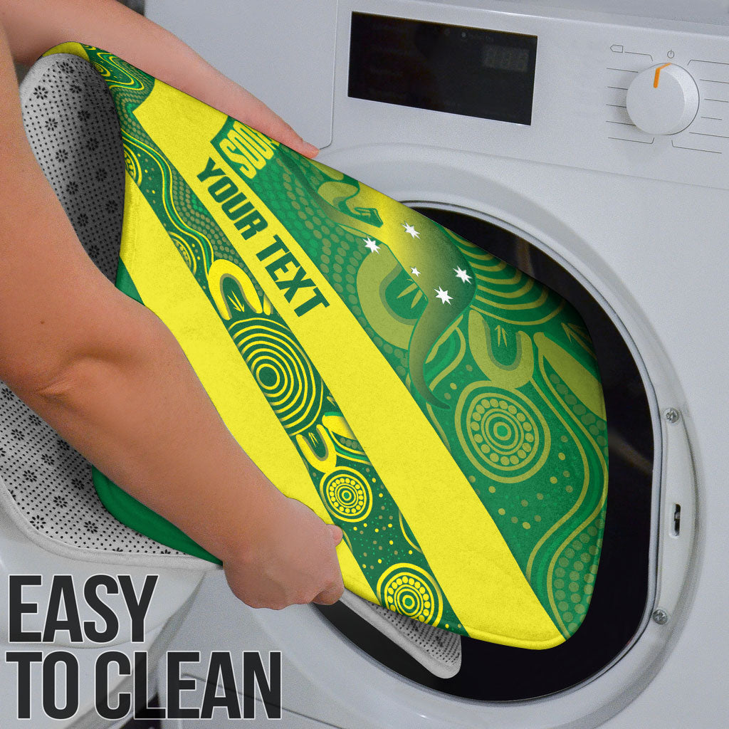 Australia Wheelaroos Rugby Custom Bathroom Set Go Aussie Kangaroo Indigenous Art