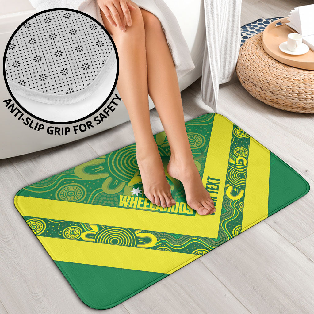 Australia Wheelaroos Rugby Custom Bathroom Set Go Aussie Kangaroo Indigenous Art