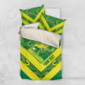 Australia Wheelaroos Rugby Custom Bedding Set Go Aussie Kangaroo Indigenous Art