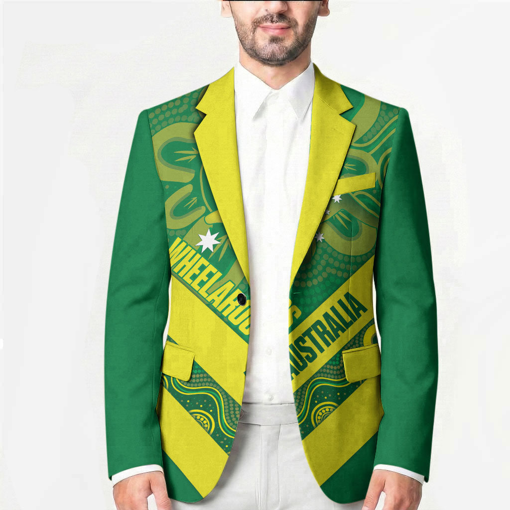 Australia Wheelaroos Rugby Custom Blazer Go Aussie Kangaroo Indigenous Art