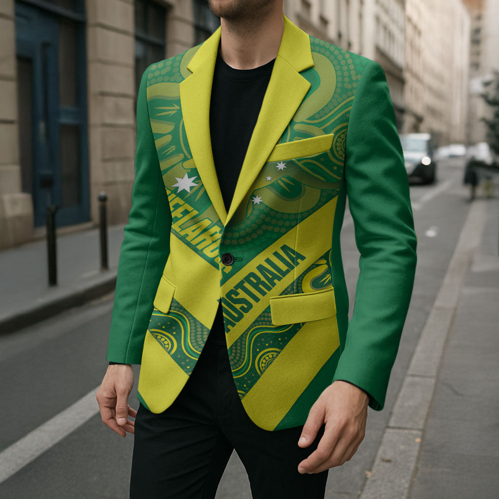 Australia Wheelaroos Rugby Custom Blazer Go Aussie Kangaroo Indigenous Art