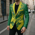 Australia Wheelaroos Rugby Custom Blazer Go Aussie Kangaroo Indigenous Art