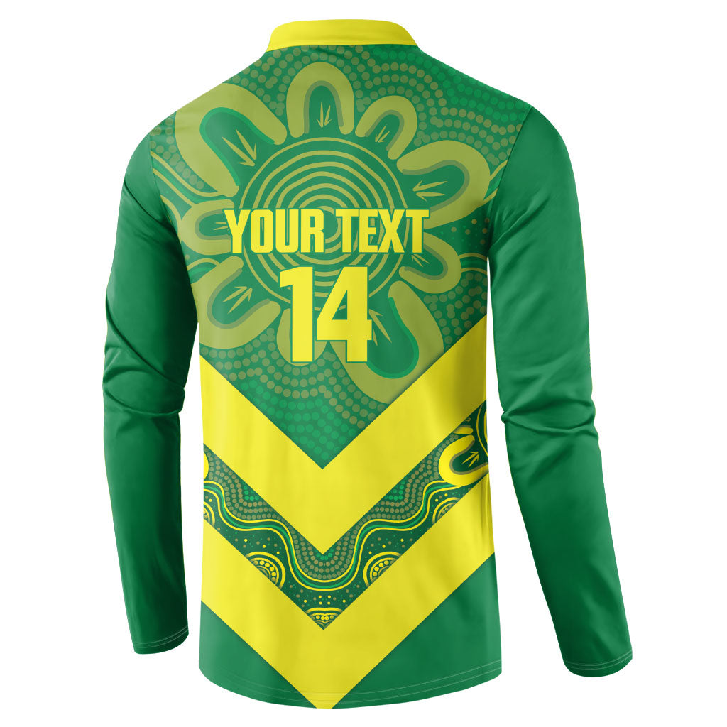 Australia Wheelaroos Rugby Custom Button Sweatshirt Go Aussie Kangaroo Indigenous Art