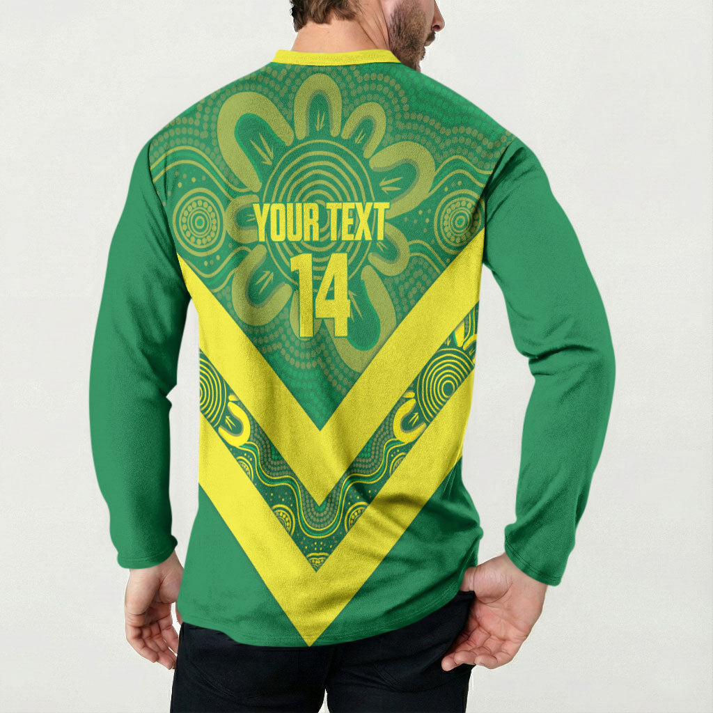 Australia Wheelaroos Rugby Custom Button Sweatshirt Go Aussie Kangaroo Indigenous Art