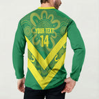 Australia Wheelaroos Rugby Custom Button Sweatshirt Go Aussie Kangaroo Indigenous Art
