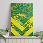 Australia Wheelaroos Rugby Custom Canvas Wall Art Go Aussie Kangaroo Indigenous Art