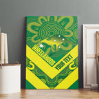 Australia Wheelaroos Rugby Custom Canvas Wall Art Go Aussie Kangaroo Indigenous Art
