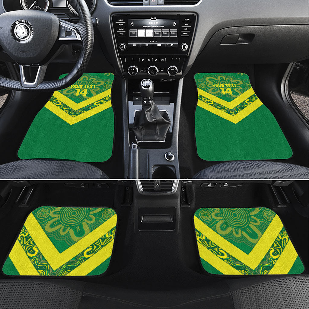 Australia Wheelaroos Rugby Custom Car Mats Go Aussie Kangaroo Indigenous Art