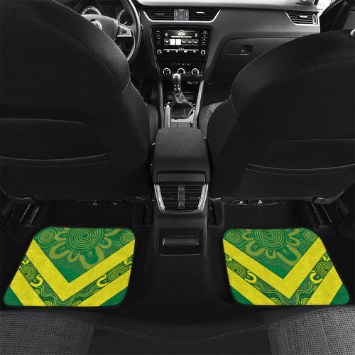 Australia Wheelaroos Rugby Custom Car Mats Go Aussie Kangaroo Indigenous Art