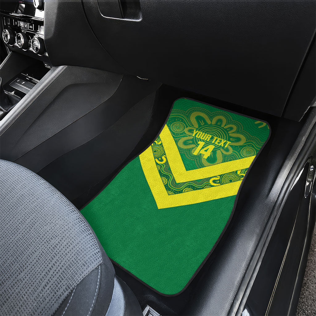 Australia Wheelaroos Rugby Custom Car Mats Go Aussie Kangaroo Indigenous Art
