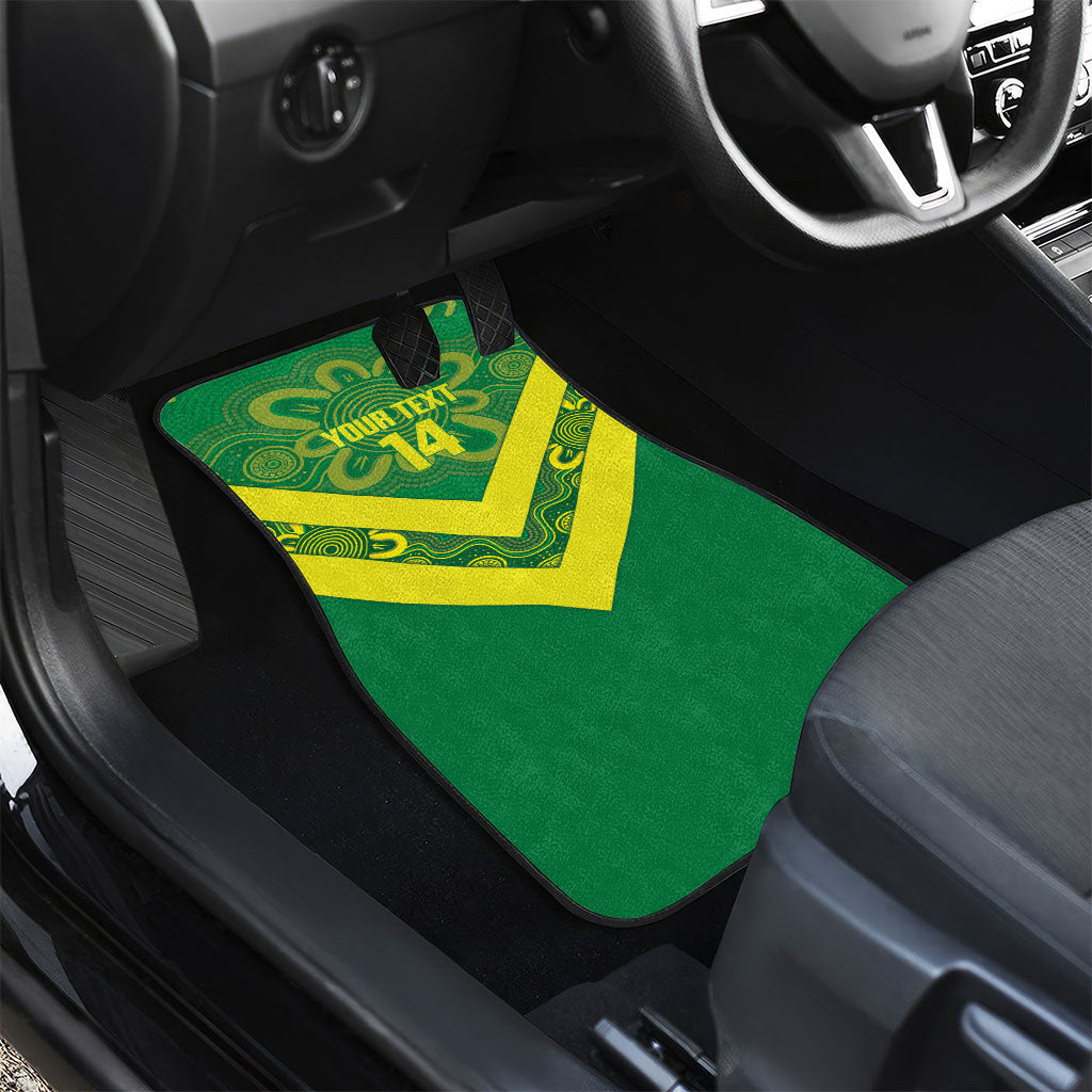 Australia Wheelaroos Rugby Custom Car Mats Go Aussie Kangaroo Indigenous Art