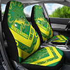 Australia Wheelaroos Rugby Custom Car Seat Cover Go Aussie Kangaroo Indigenous Art