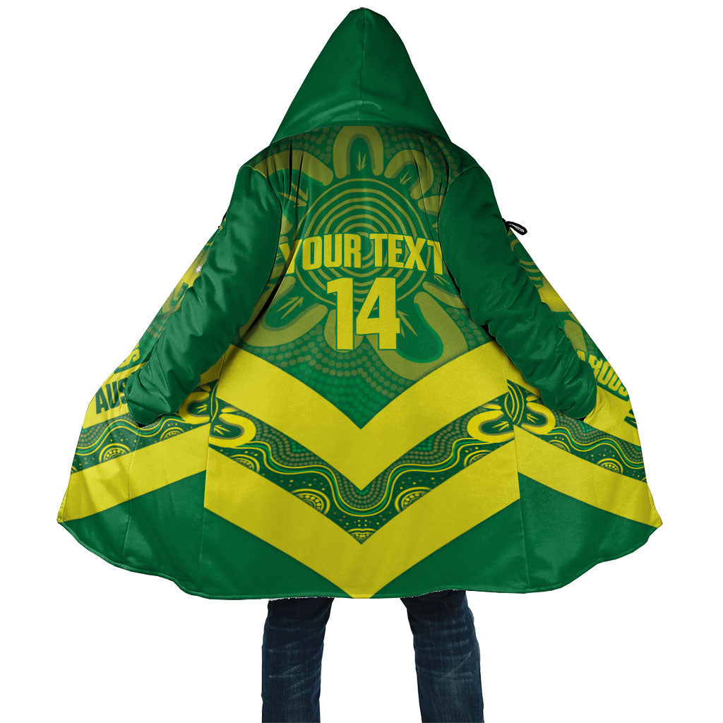 Australia Wheelaroos Rugby Custom Cloak Go Aussie Kangaroo Indigenous Art