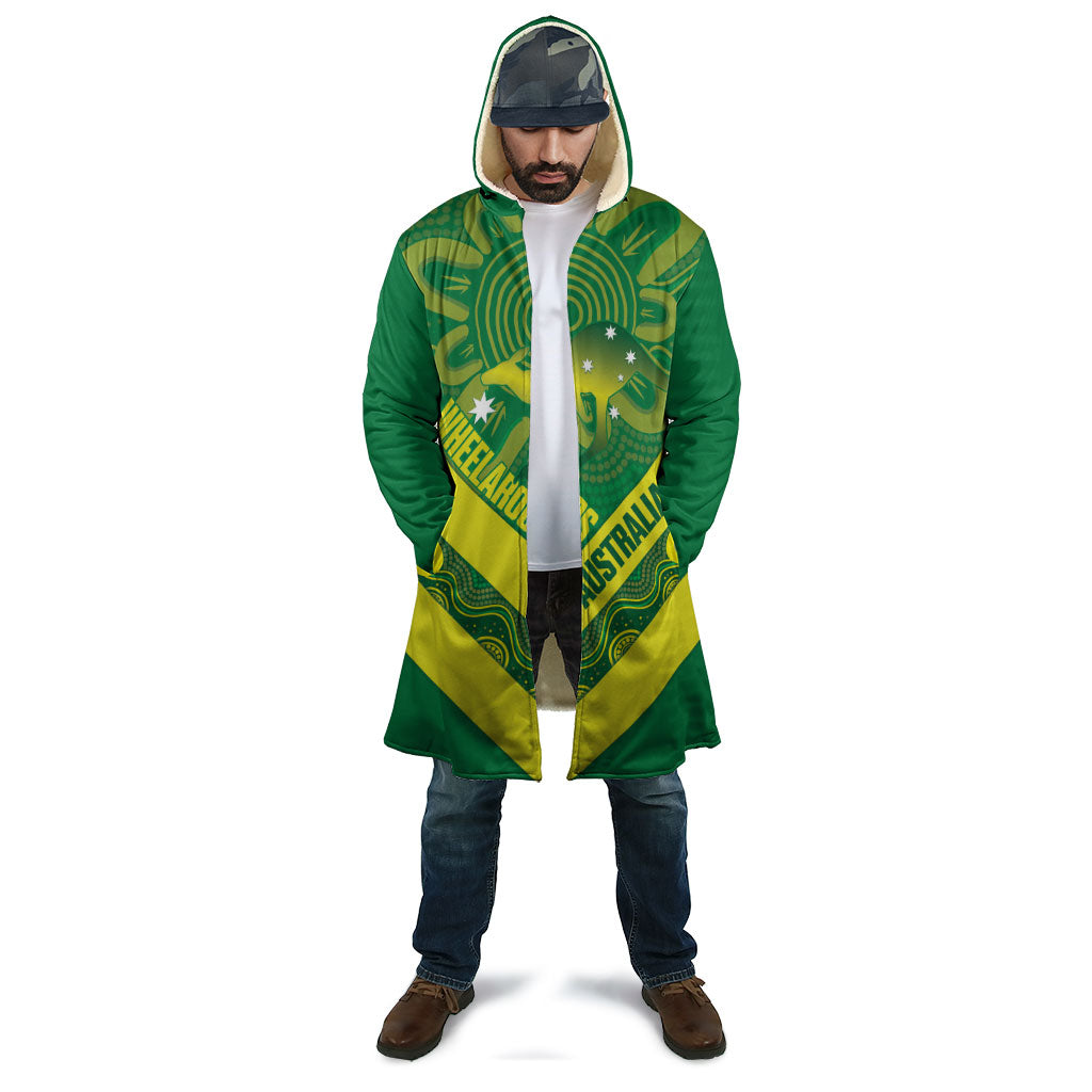 Australia Wheelaroos Rugby Custom Cloak Go Aussie Kangaroo Indigenous Art