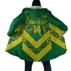 Australia Wheelaroos Rugby Custom Cloak Go Aussie Kangaroo Indigenous Art