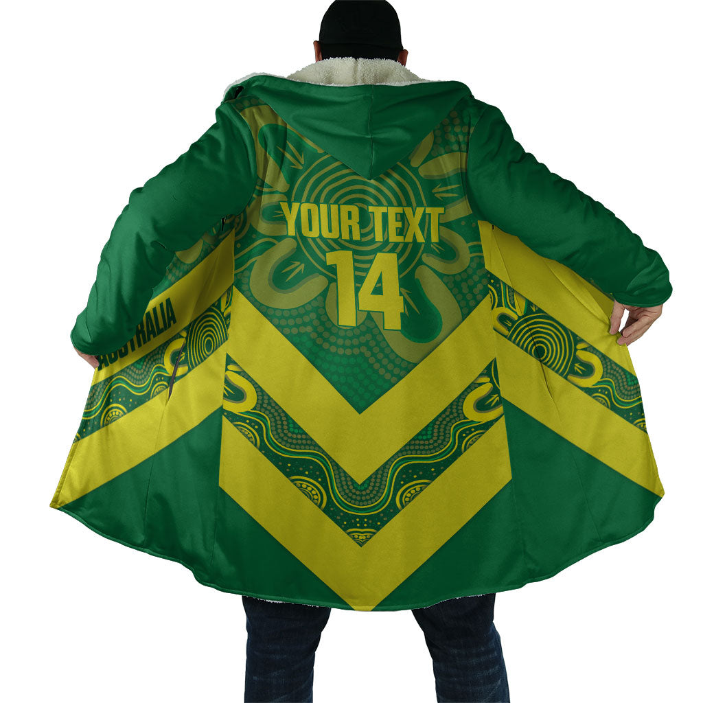 Australia Wheelaroos Rugby Custom Cloak Go Aussie Kangaroo Indigenous Art