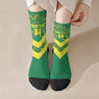 Australia Wheelaroos Rugby Custom Crew Socks Go Aussie Kangaroo Indigenous Art