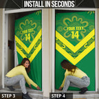 Australia Wheelaroos Rugby Custom Door Cover Go Aussie Kangaroo Indigenous Art