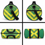 Australia Wheelaroos Rugby Custom Duffle Bag Go Aussie Kangaroo Indigenous Art