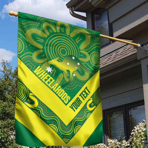 Australia Wheelaroos Rugby Custom Garden Flag Go Aussie Kangaroo Indigenous Art