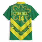 Australia Wheelaroos Rugby Custom Hawaiian Shirt Go Aussie Kangaroo Indigenous Art