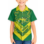 Australia Wheelaroos Rugby Custom Hawaiian Shirt Go Aussie Kangaroo Indigenous Art