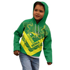 Australia Wheelaroos Rugby Custom Kid Hoodie Go Aussie Kangaroo Indigenous Art