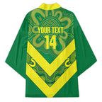 Australia Wheelaroos Rugby Custom Kimono Go Aussie Kangaroo Indigenous Art