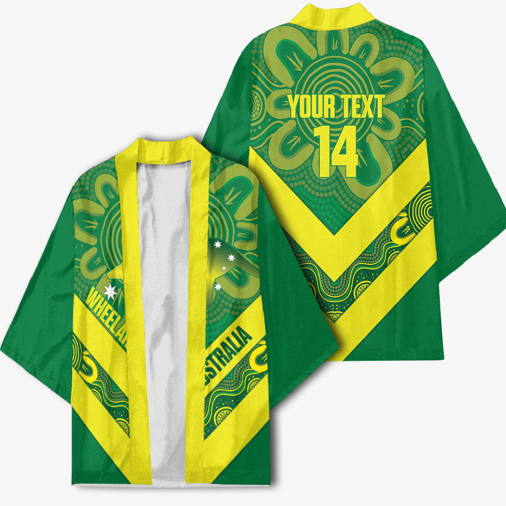 Australia Wheelaroos Rugby Custom Kimono Go Aussie Kangaroo Indigenous Art