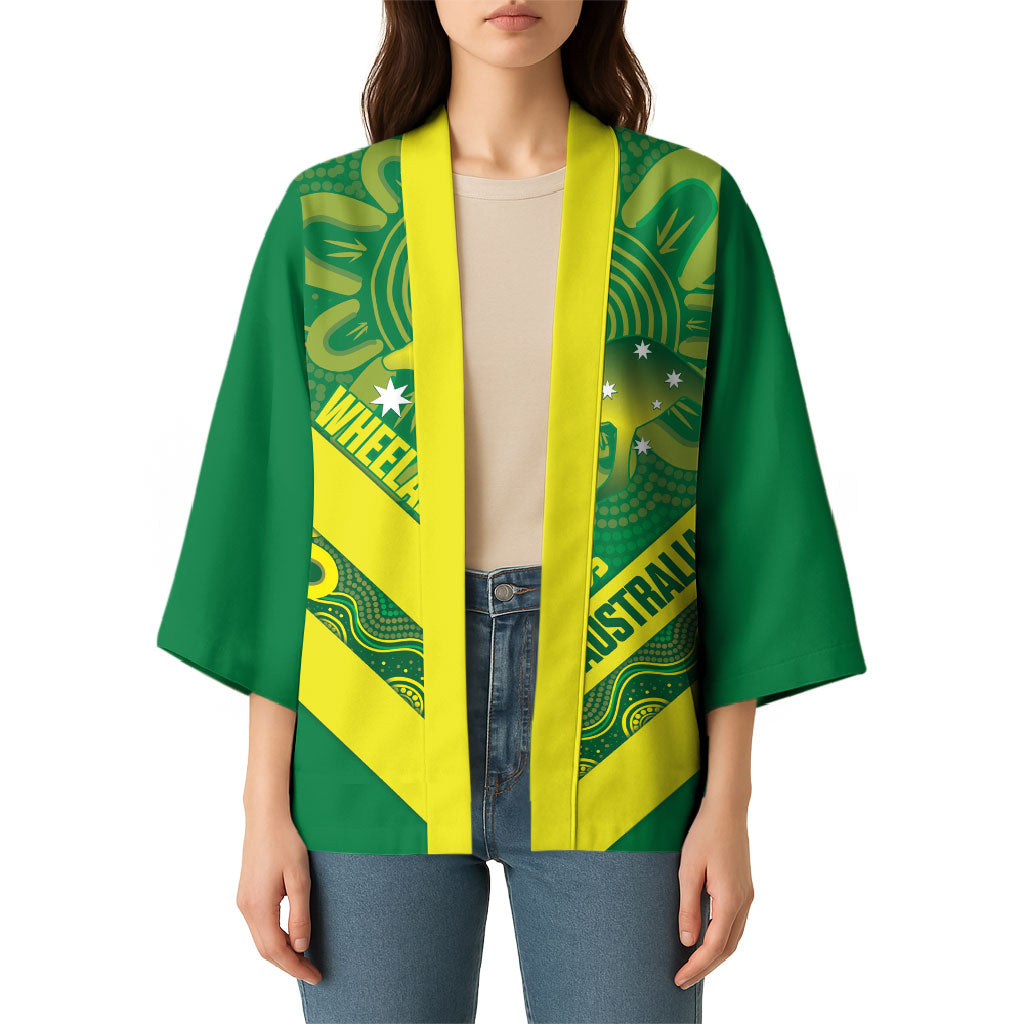 Australia Wheelaroos Rugby Custom Kimono Go Aussie Kangaroo Indigenous Art