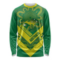 Australia Wheelaroos Rugby Custom Long Sleeve Shirt Go Aussie Kangaroo Indigenous Art