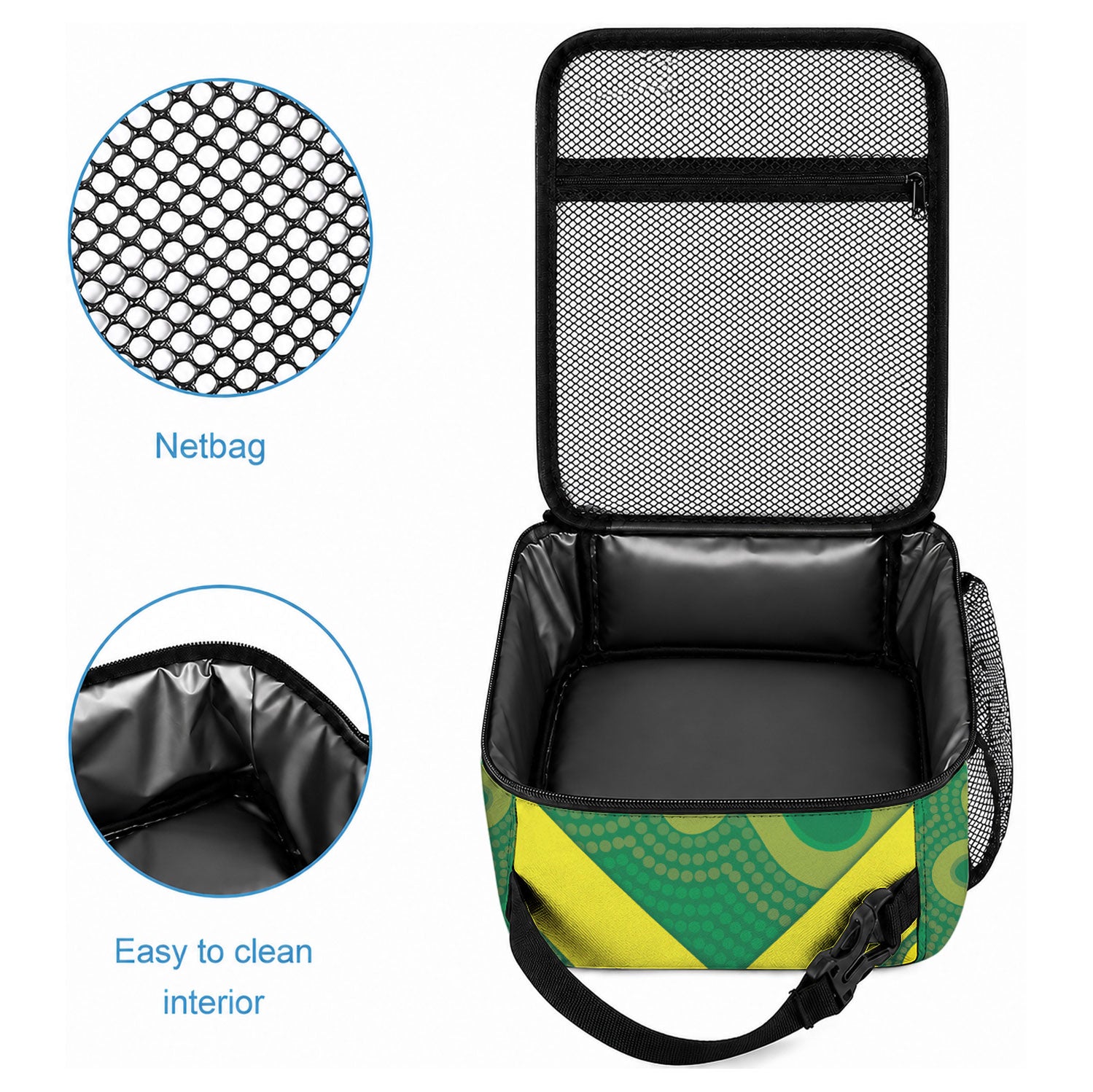 Australia Wheelaroos Rugby Custom Lunch Bag Go Aussie Kangaroo Indigenous Art