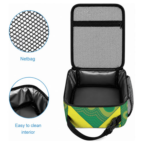Australia Wheelaroos Rugby Custom Lunch Bag Go Aussie Kangaroo Indigenous Art