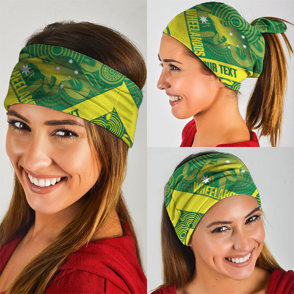 Australia Wheelaroos Rugby Custom Neck Gaiter Go Aussie Kangaroo Indigenous Art