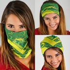 Australia Wheelaroos Rugby Custom Neck Gaiter Go Aussie Kangaroo Indigenous Art