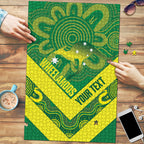 Australia Wheelaroos Rugby Custom Puzzle Go Aussie Kangaroo Indigenous Art