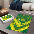 Australia Wheelaroos Rugby Custom Puzzle Go Aussie Kangaroo Indigenous Art