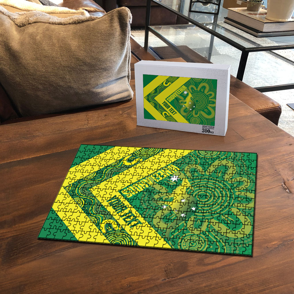 Australia Wheelaroos Rugby Custom Puzzle Go Aussie Kangaroo Indigenous Art