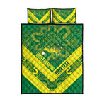 Australia Wheelaroos Rugby Custom Quilt Bed Set Go Aussie Kangaroo Indigenous Art