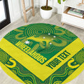 Australia Wheelaroos Rugby Custom Round Carpet Go Aussie Kangaroo Indigenous Art