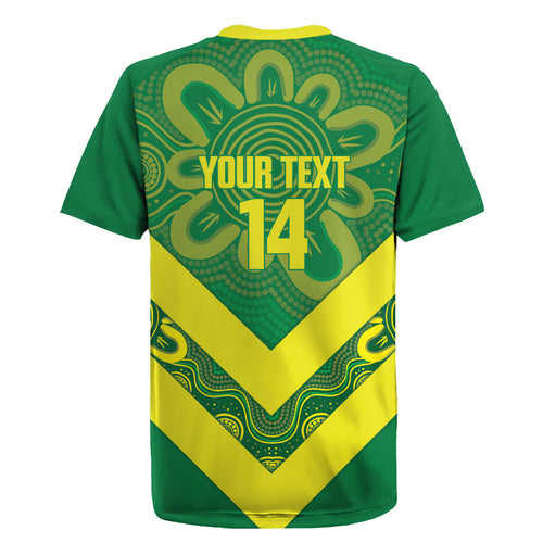 Australia Wheelaroos Rugby Custom Rugby Jersey Go Aussie Kangaroo Indigenous Art