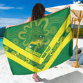 Australia Wheelaroos Rugby Custom Sarong Go Aussie Kangaroo Indigenous Art