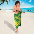 Australia Wheelaroos Rugby Custom Sarong Go Aussie Kangaroo Indigenous Art