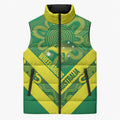 Australia Wheelaroos Rugby Custom Sleeveless Puffer Jacket Go Aussie Kangaroo Indigenous Art