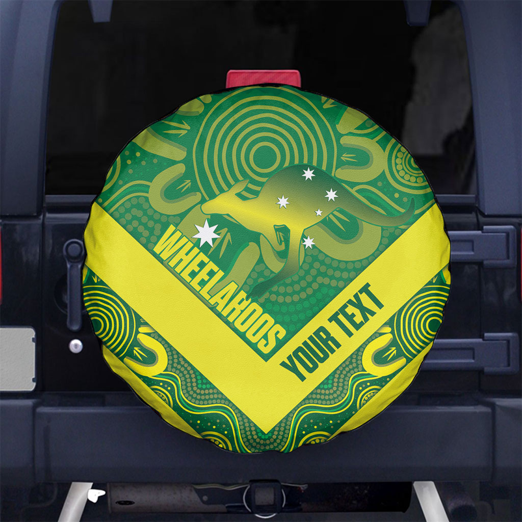 Australia Wheelaroos Rugby Custom Spare Tire Cover Go Aussie Kangaroo Indigenous Art