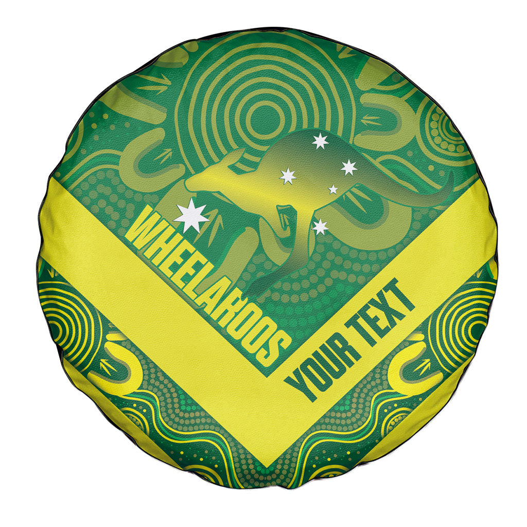 Australia Wheelaroos Rugby Custom Spare Tire Cover Go Aussie Kangaroo Indigenous Art