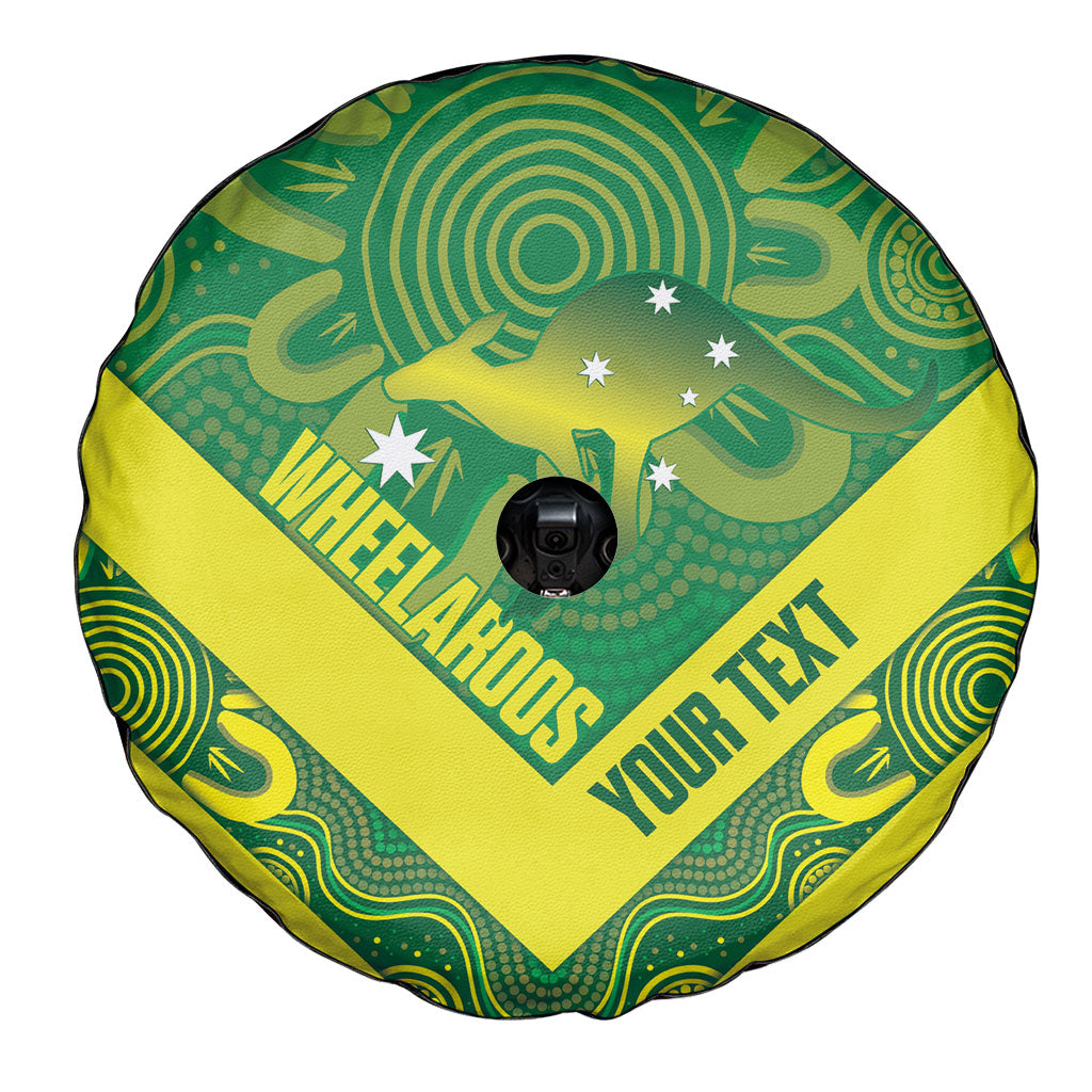 Australia Wheelaroos Rugby Custom Spare Tire Cover Go Aussie Kangaroo Indigenous Art