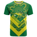 Australia Wheelaroos Rugby Custom T Shirt Go Aussie Kangaroo Indigenous Art