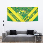 Australia Wheelaroos Rugby Custom Tapestry Go Aussie Kangaroo Indigenous Art