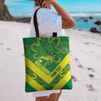 Australia Wheelaroos Rugby Custom Tote Bag Go Aussie Kangaroo Indigenous Art